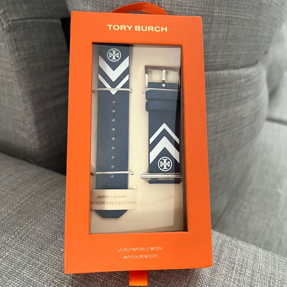 Tory Burch Navy Watch Band for Apple Watch